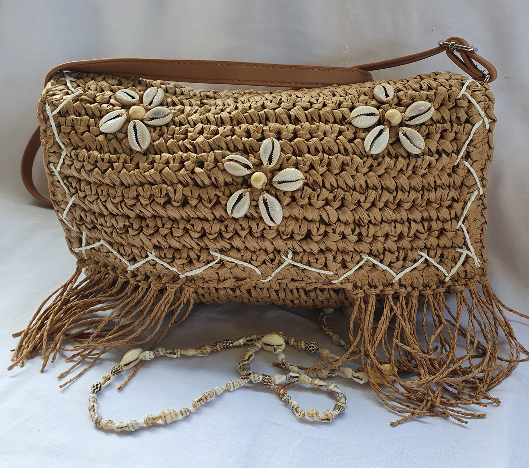 Raffia Daisy Bag Natural