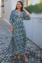 Load image into Gallery viewer, Nikki V-Neck 3/4 Sleeves Maxi Dress  SIZE 8-16
