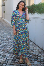 Load image into Gallery viewer, Nikki V-Neck 3/4 Sleeves Maxi Dress  SIZE 8-16
