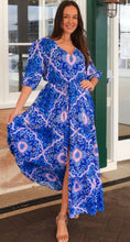 Load image into Gallery viewer, Faith Blue Maxi Dress Size 8 left
