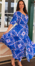 Load image into Gallery viewer, Faith Blue Maxi Dress Size 8 left
